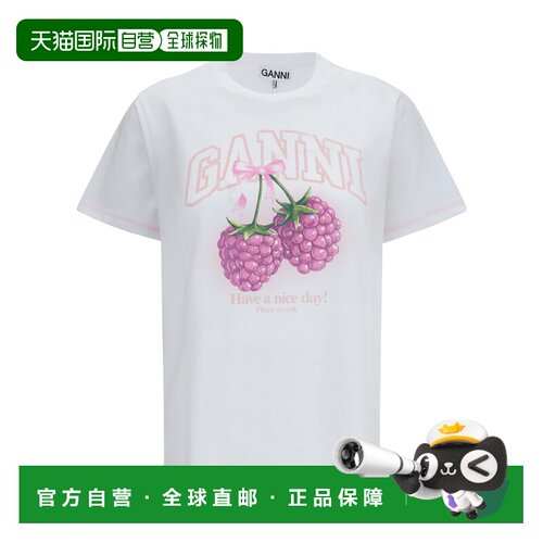 GANNI 女士T恤 A1050294151 AW2026 白色 短袖T恤