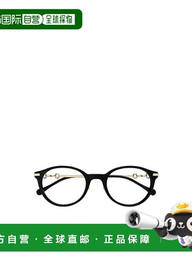 1h可退 GUCCI 女士眼镜 GG1904OJ001 CO 黑色 圆框平光镜古驰