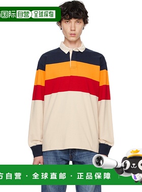 1h可退 潮奢 Drake's 男士 多色 Block Stripe Rugby Polo 衫 DR2