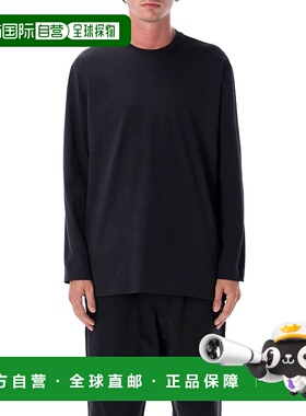 Y-3 男士T恤 JX4747B AW2025 黑色 Graphic long sleeves t-shirt