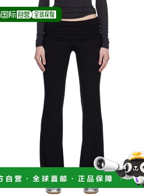 1h可退 潮奢 SKIMS 女士 黑色 Soft Lounge Foldover 紧身裤 APLP