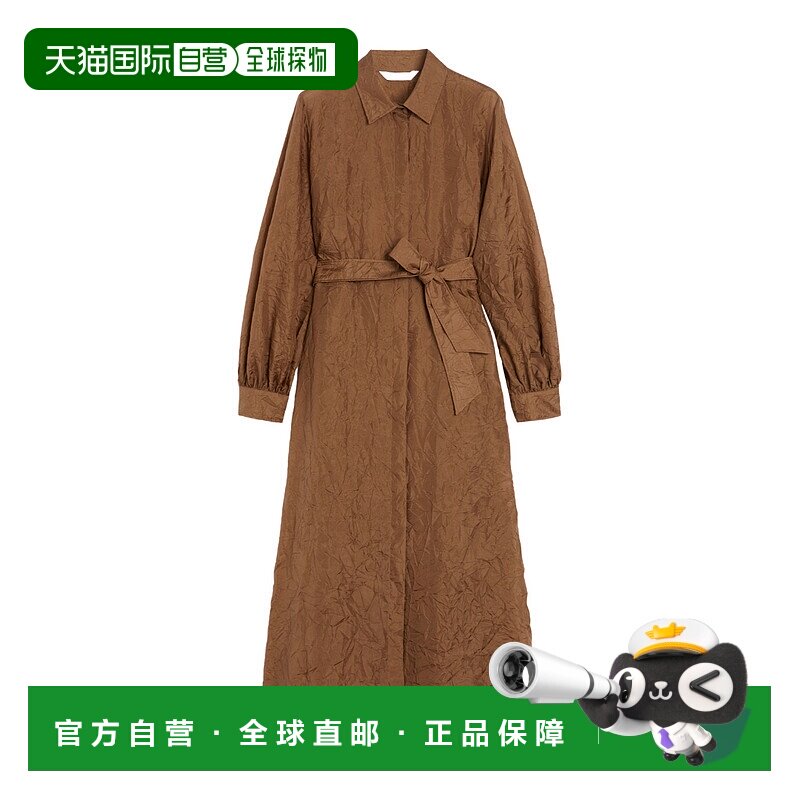 MAX MARA 女士大衣 1236015106005 AW2025 咖啡色 翻领长袖连衣裙