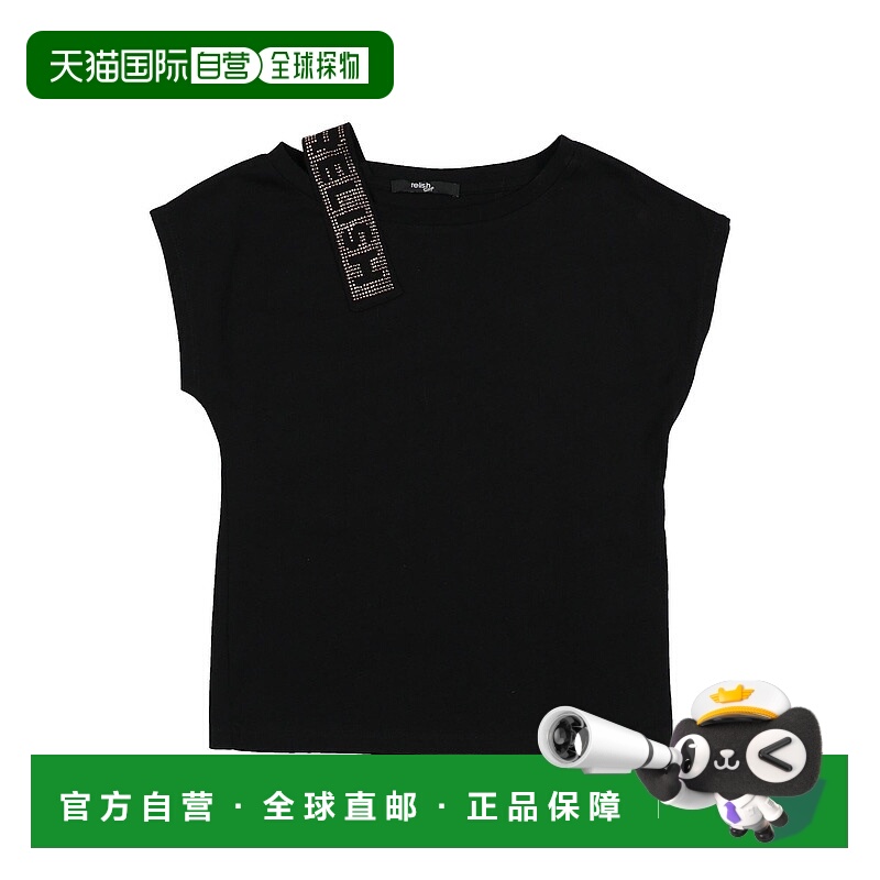 1h可退 潮奢 Relish 女童 T恤童装 black黑色 舒适时尚
