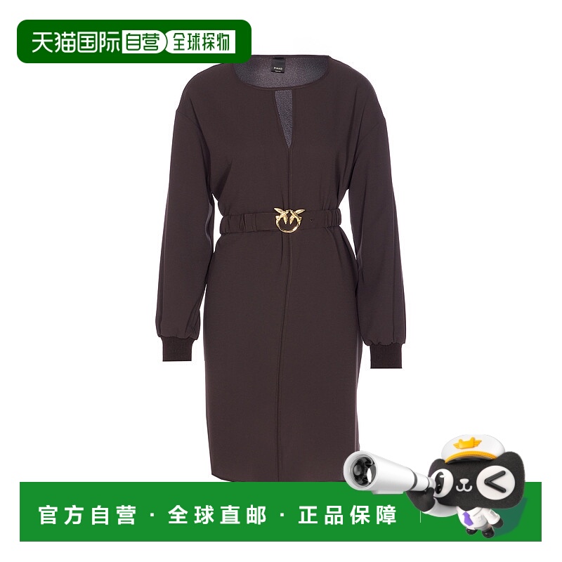 1h可退 PINKO 女士连衣裙 105586A2QWM04 AW2025 棕色 Sfumato Dr