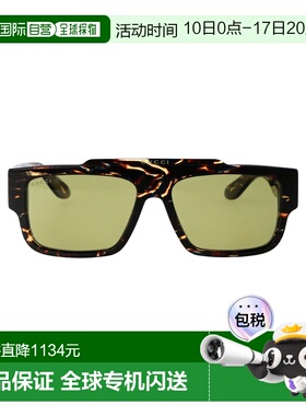 1h可退 GUCCI 男士太阳镜 GG1460S002 AW2025 绿色 全框太阳镜