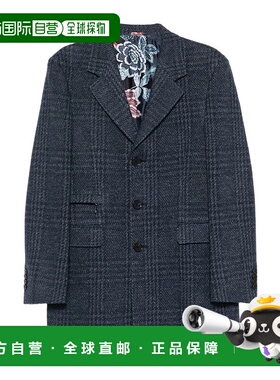 1h可退 ETRO 男士大衣 MRAA002399JQB069883 SS2025 蓝色 长袖西