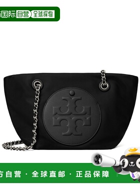 TORY BURCH 女士单肩包 175639001 AW2025 黑色 Ella 链条小号斜