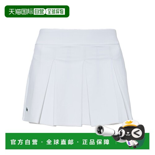 LACOSTE 女士半身裙 JF6780001 AW2026 白色 松紧【付后1h可退】