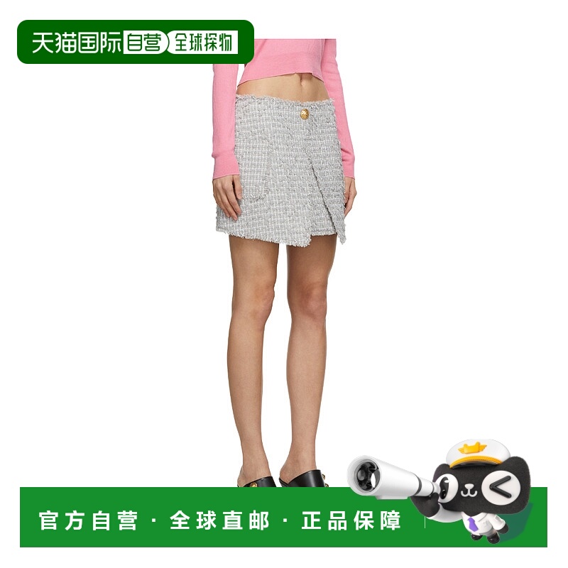 1h可退 BALMAIN 女士半身裙 VF0LA010260X9FL SS2021 花色 裹身半