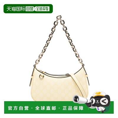 GUCCI 女士单肩包 847447FAD6L7546 SS2026 米白色 GG Emblem 小