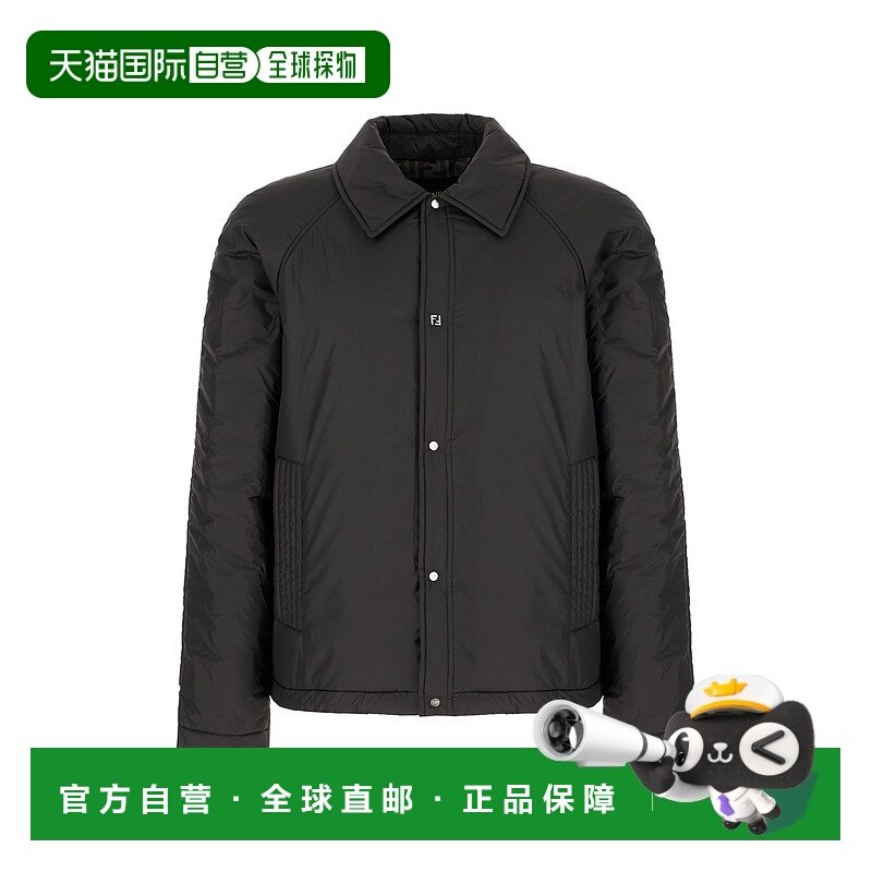1h可退 潮奢 Fendi 芬迪 男士 石板色聚酯夹克 FAA968AVIR