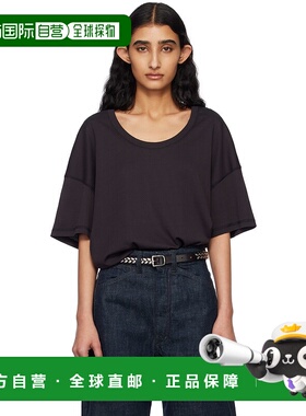 1h可退 潮奢 Lemaire 女士 黑色 Rib T 恤 TO1146LJ1016