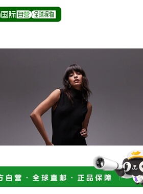 1h可退 潮奢 Arket 女士 ARKET 斜线剪裁低腰斗篷背长款连衣裙(黑