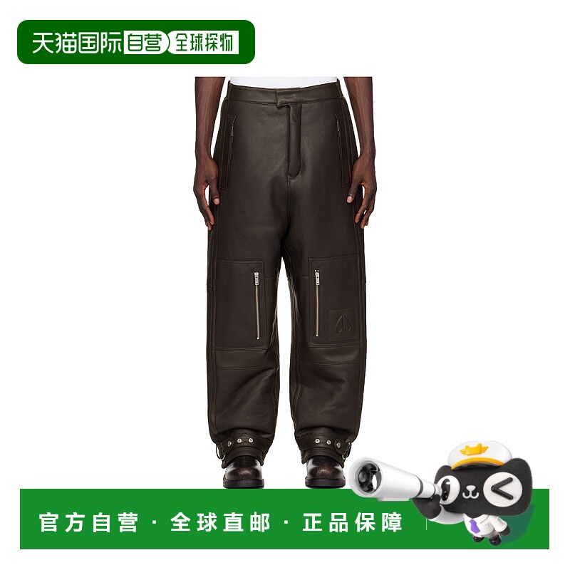1h可退 MOOSE KNUCKLES 男士休闲裤 M34ML331650 SS2025 黑色