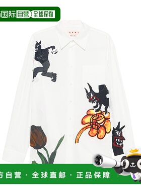 MARNI 男士衬衫 CUMU0001A1UTC557WTW01 AW2025 白色长袖