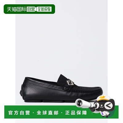 FENDI 男士商务休闲鞋 7D1691AORTF1LQB SS2026 黑色 Driver Tess