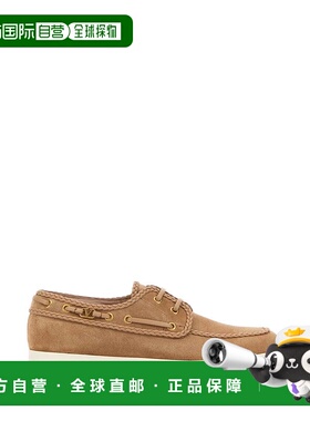 1h可退 潮奢 valentino 华伦天奴 女士 編織邊繫帶船鞋 6W2S0LR4J