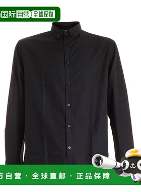 MOSCHINO 男士衬衫 022070350555 AW2020 黑色 Maxi label shirt