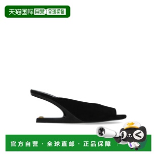 BALMAIN 女士凉鞋 GN0UR243LCMK0PA SS2026 黑色 Suede wedge mul