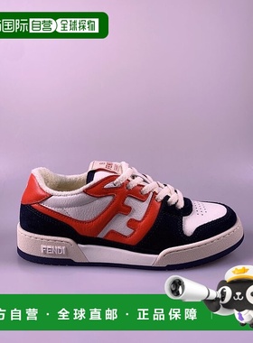 FENDI 女士运动鞋 8E8252AI1NF1IE6 AW2022 白色 Match圆头系带休