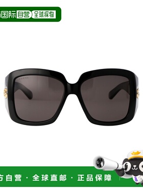 1h可退 GUCCI 女士眼镜 GG1402S001 AW2025 灰色 几何框太阳镜