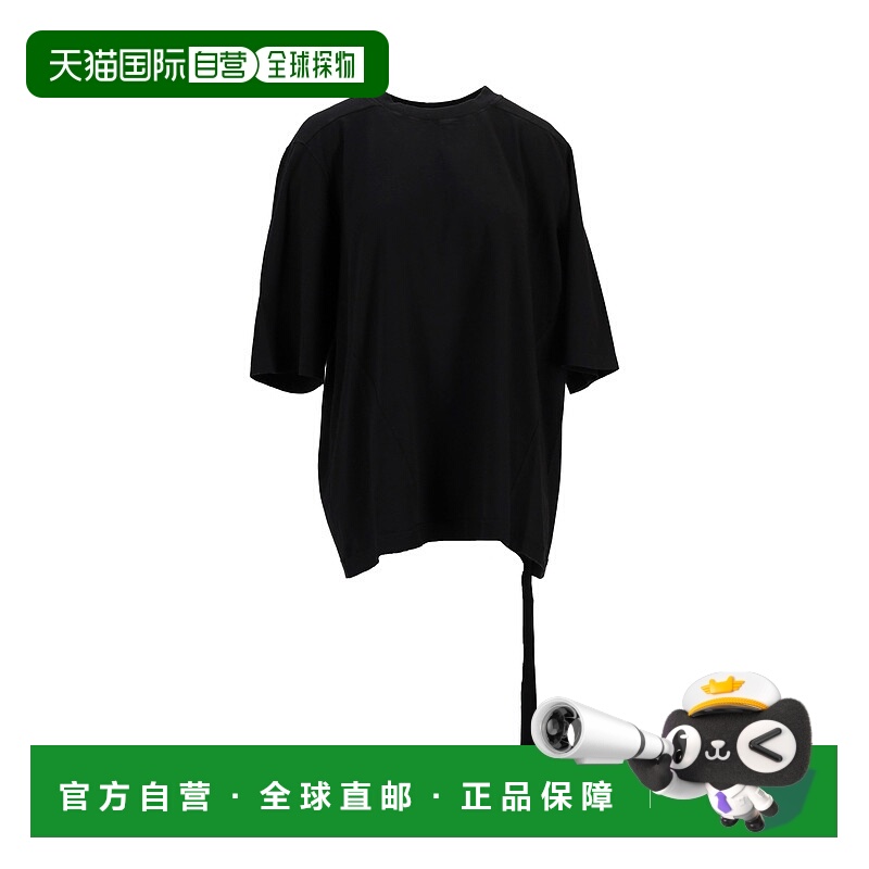 1h可退 RICK OWENS 女士T恤 DU01E3252RNP09 SS2025 黑色