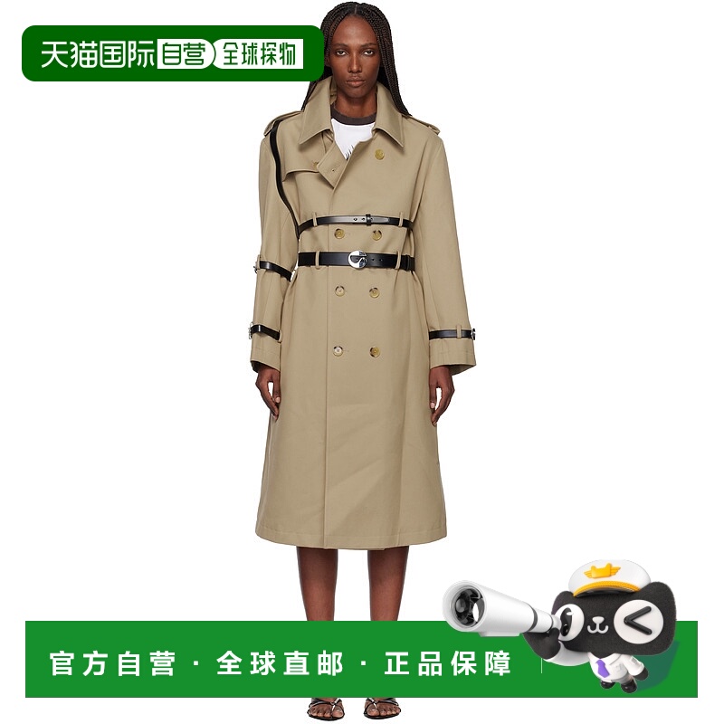 1h可退 潮奢 Coperni 女士 驼色 Multi Belt 风衣 COPM27F3006