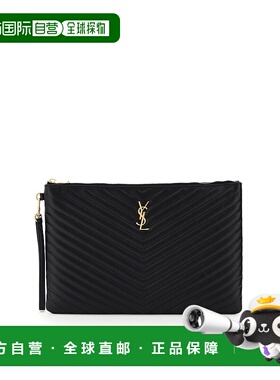 SAINT LAURENT 女士钱包 440222CWU011000 CO 黑色手拿包