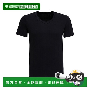 Ford 汤姆 福特 1h可退 黑色弹力棉质V领T恤 Tom 男士 T4M09 潮奢