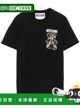 MOSCHINO 女士T恤 V070904411555 SS2025 黑色 短袖T恤