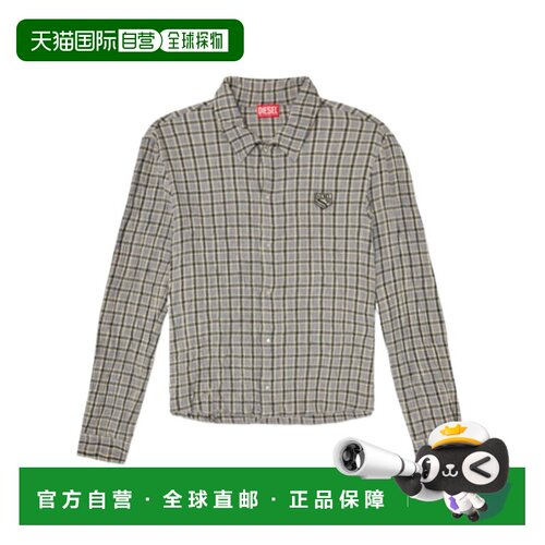 DIESEL 男士衬衫 A227620AECC21GA AW2026 灰色 【付后1h可退】