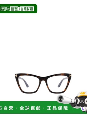 1h可退 TOM FORD 女士眼镜 FT5971B052 AW2024 黑色 徽标平光镜