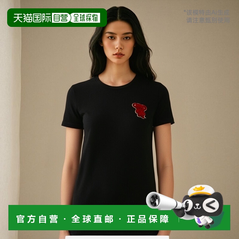 ARMANI 阿玛尼/女士时尚小熊印花棉质短袖T恤3H2T7VJ64Z针织