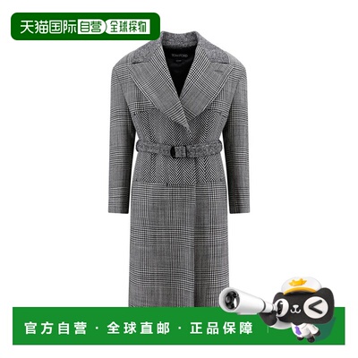 Tom Ford 汤姆 福特 女士 千鸟格图案直下摆束带外套 CP1579FAX10