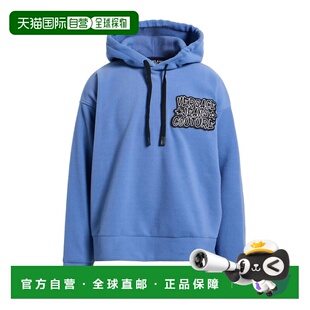 潮奢 versace 范思哲 男士 连帽卫衣 blue蓝色 舒适时尚