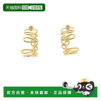 1h可退 CHLOÉ 女士耳饰 C24WFE04CB79DC CO 金色 Chloe Logo Earr