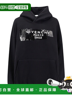GIVENCHY 女士卫衣 BWJ04TP78U001 AW2025 黑色 连帽长袖卫衣
