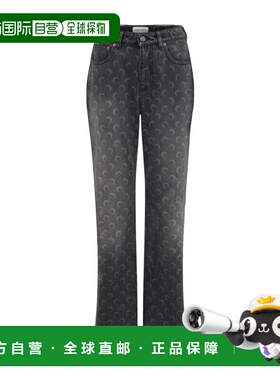 自营 潮奢 Marine Serre 女士 Moon 激光洗水直筒牛仔裤 WPA128BC