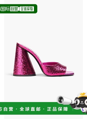 1h可退 潮奢 The Attico 女士 Luz 亮片编织凉拖 227WS502G001008