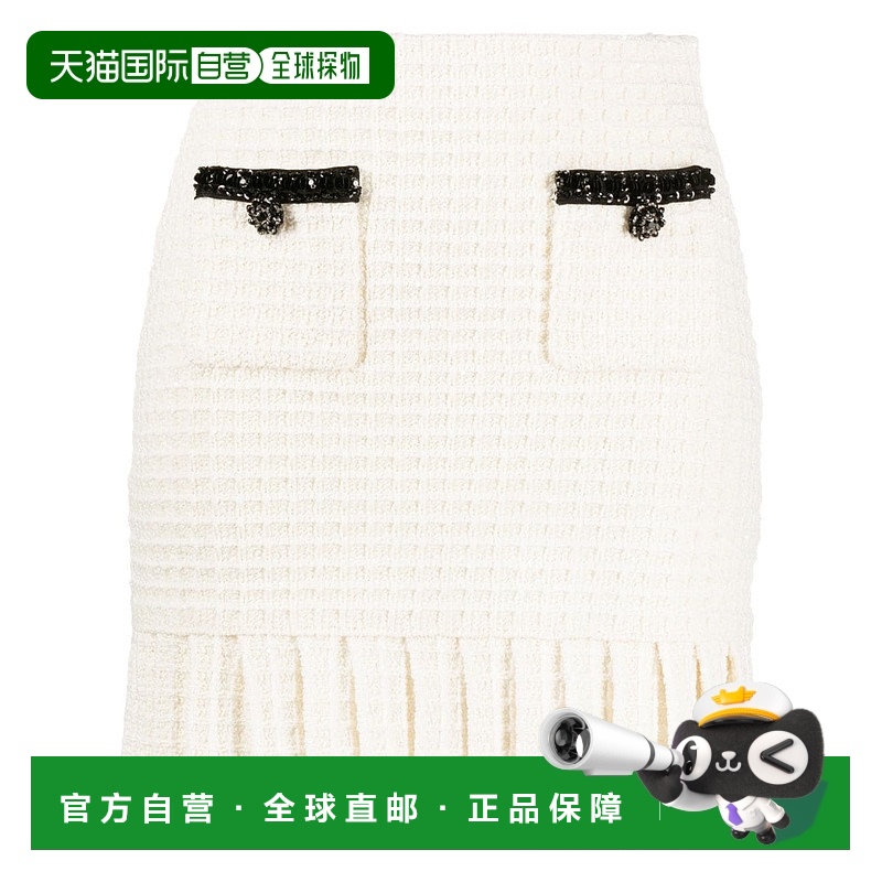 1h可退 SELF-PORTRAIT 女士半身裙 RS24150SKCREAM SS2024
