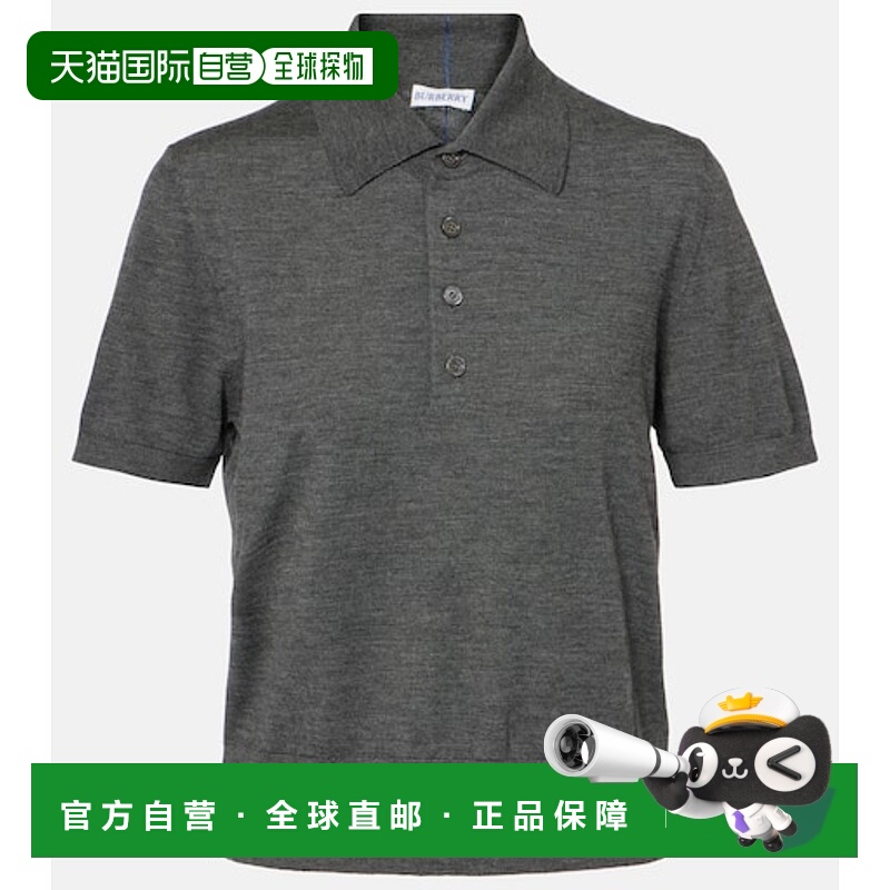1h可退 潮奢 Burberry 巴宝莉 女士 羊毛Polo衫 grey灰色 舒适时