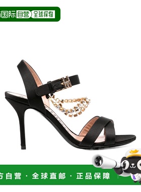 1h可退 MOSCHINO 女士凉鞋 MA16408C0HM40000 AW2023 黑色高跟