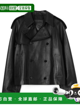 BURBERRY 男士皮衣 81298401 AW2026 黑色 短款皮夹克