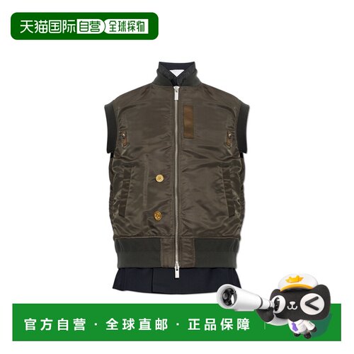 SACAI 男士马甲 26087170233 AW2026 绿色 Vest made from combin
