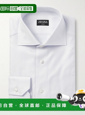 1h可退 潮奢 zegna 杰尼亚 男士 格纹棉质衬衫 9MS0BA20107