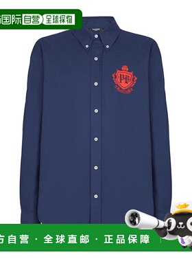 BALMAIN 男士衬衫 FH0HS496CG326DU AW2025 蓝色长袖