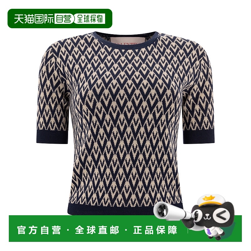 1h可退 VALENTINO 女士T恤 6B3KC62X92MR0H SS2025 浅棕色