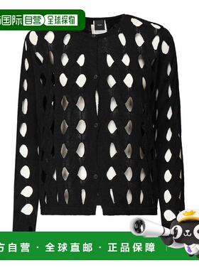 PINKO 女士针织毛衣 1051912LWZ99 AW2025 黑色 Openwork Knit Ca