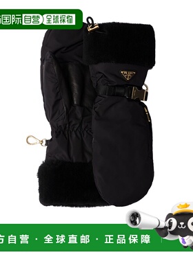 PRADA 女士手套 1GG135K4DF0632 SS2025 黑色 徽标手套