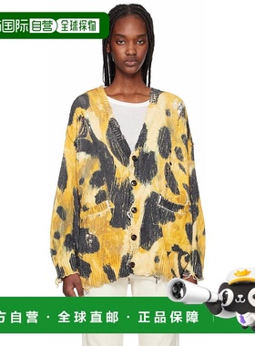 1h可退 潮奢 R13 女士 黄色 Printed Oversized 开衫 R13WY198Y19